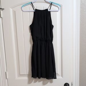 IJOH Black Halter Mini Dress